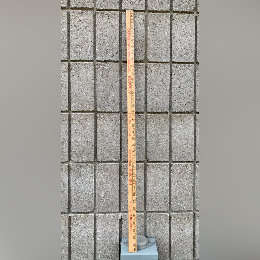 Mid Century Vintage Consumers Bldg Supply Ishpeming Michigan Wooden Yardstick